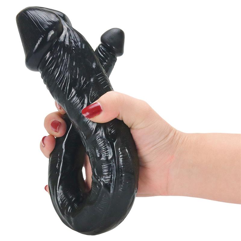 Small Tadpoles Unisex Double-headed Penis Super Long Size Head Dildo Female Pulling Supplies