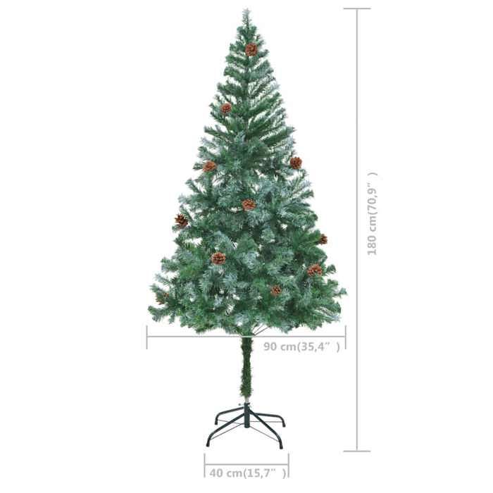 VidaXL Arbre de Noël Artificiel Pré-éclairé/Boules Pommes de Pin, Sapin de Noël avec LED, Décoration de Vacances, Ornement 3077700