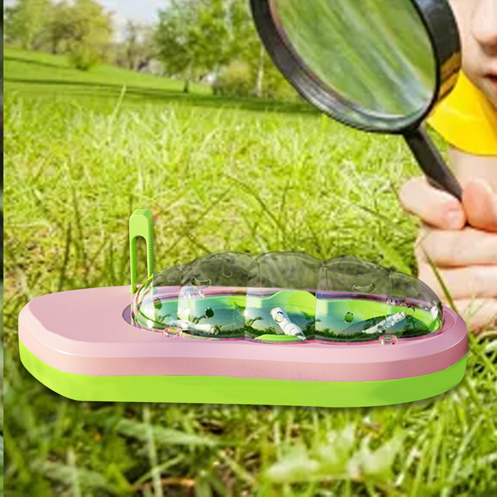 

Breeding Unit for Silkworms Reptile Care Kit Transparent Observation Device Pet House рожевий