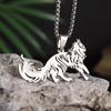 Stainless Steel Mainecoon Pendant Necklace Animal Cute Pet Maine Cat Necklace Trend Jewelry Anniversary Gift for Men and Women