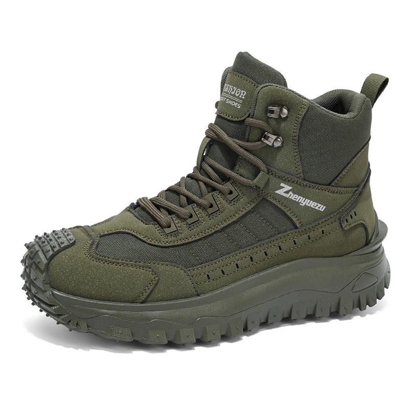 2026 New men's hiking boots, high top combat training boots, anti slip snow boots, field desert boots, outdoor cycling shoes