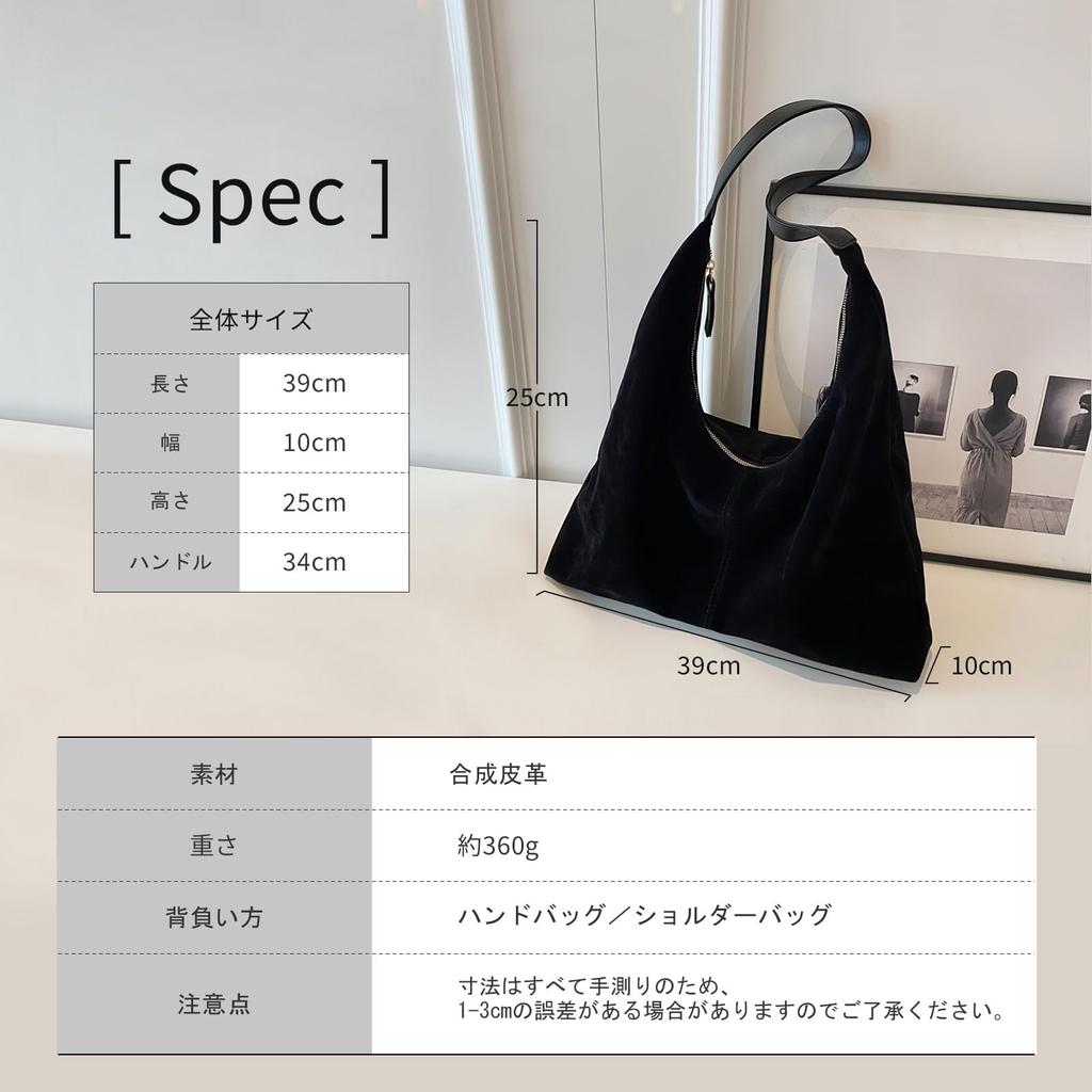 Hillrill Women's Shoulder Tote Bag, Large Capacity, Lightweight, PU Leather with a Matte Finish and Zipper, Solid Color, Perfect for Commuting,