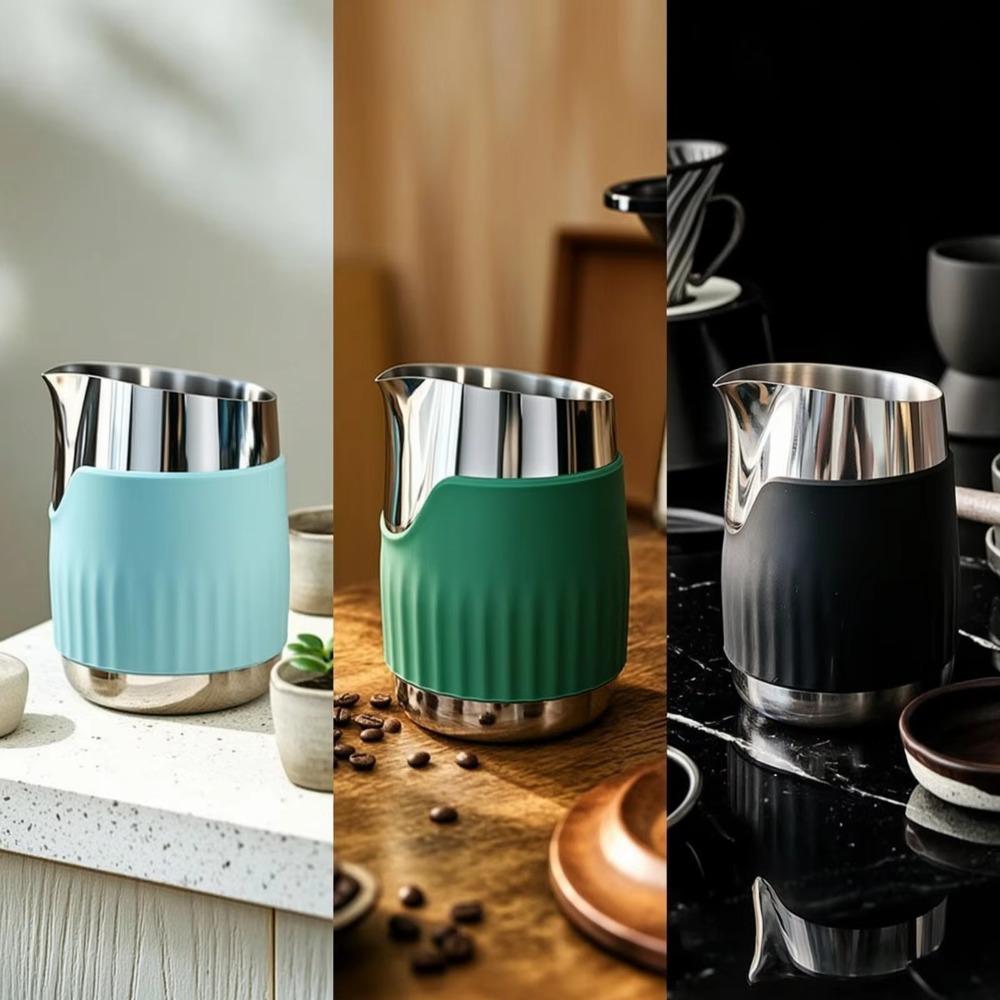 304 Stainless Steel Milk Frothing Pitcher Anti‑scald Latte Art Milk Frother Jug Barista