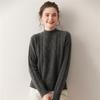 Lekasha Women's Cashmere Half-High Collar Knit Sweater - Autumn/Winter Thickened Short Base Layer