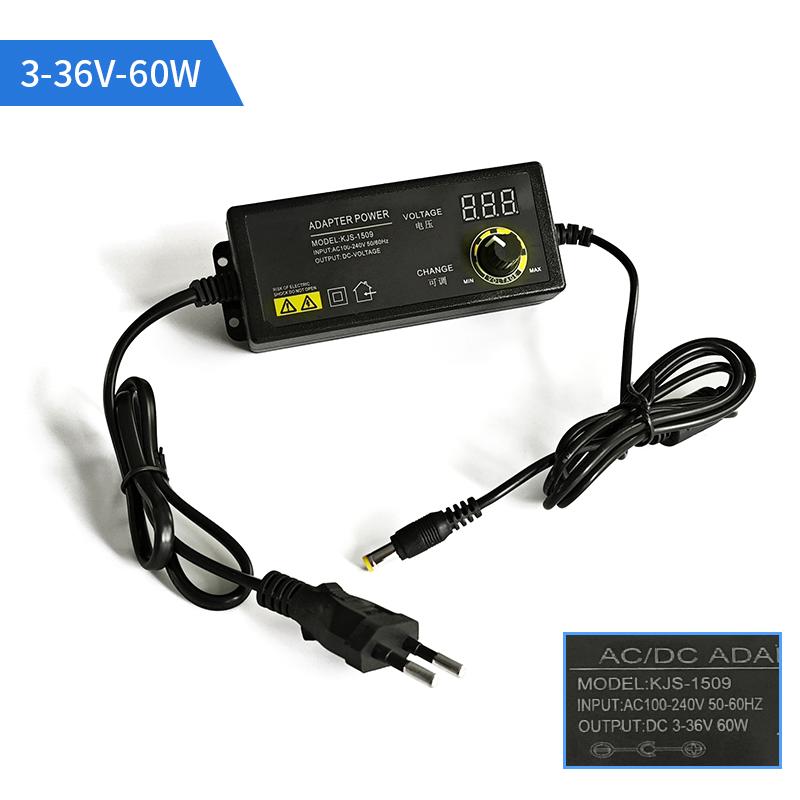 AC DC Adjustable Adapter 1V-24V 3V-36V 3V-24V 24V-36V 5V-12V 3V-12V Various Voltage DC Source 12V For 2835 5050 5730 LED Strip
