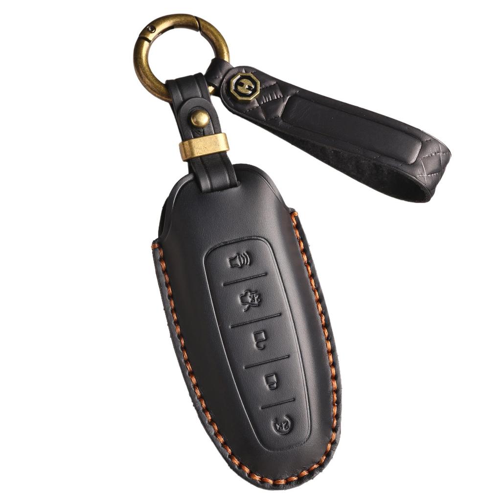 Retro Skórzany Pokrowiec na Kluczyk Samochodowy dla Lincoln Aviator/Navigator