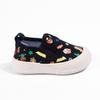 Kids' Cartoon Print Elastic Canvas Slip-On Shoes, Lightweight Soft Sole for Boys and Girls, Spring/Autumn Toddler Sneakers.