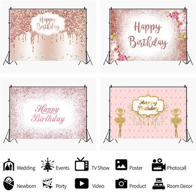 Happy Birthday Backdrop Banner Background Cloth Props Party Decorate