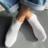 5 Pairs High Quality Double Needle Men's Women's Cotton Socks Short Tube Black/White Sports Socks Summer Invisible Ankle Meias
