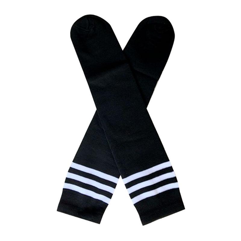 

Новые футбольные спортивные носки длинные до колена хлопковые спандекс детские леггинсы чулки футбол чёрный