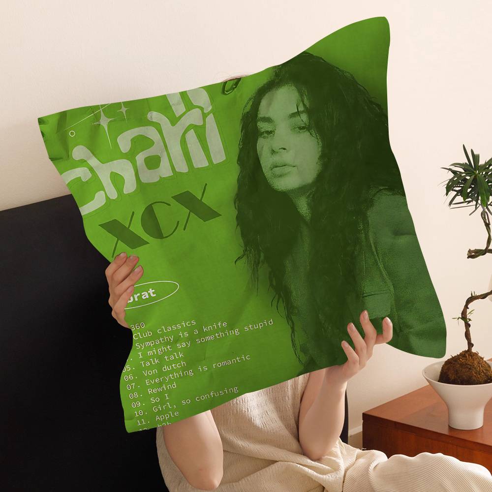 C-Charli Xcx Pillow Cushion Cover Pillowcase Living Room Sofa Home Decor Customized