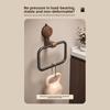 No-Drill Towel Holder Walnut Wood+Aluminium Towel Hanging Rack Suction Cup Towel Ring  Bathroom