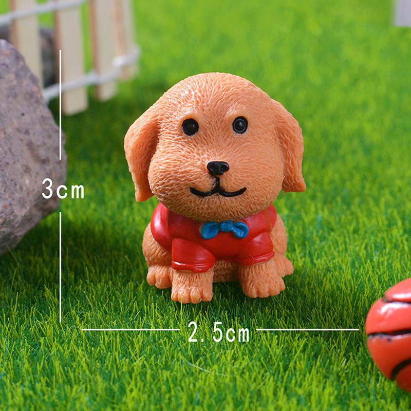 12Pcs Miniature Dog Figurines Miniature Terrarium Crafts Realistic Animals Dogs For Diy Micro Landscape Fairy Garden Accessories