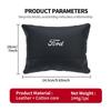 KLKD5 1/2PCS Car Styling Leather Headrest Neck Support Neck Pillow Seat Accessories For Ford Fiesta Ranger Mondeo Escape Ecosport