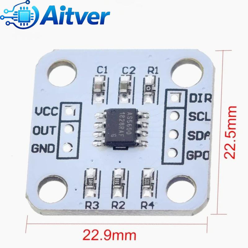 AS5600 Magnetischer Encoder 12-Bit 3,3V Hohe Präzision Winkelmessung Sensor Modul für Arduino Magnetische Induktion