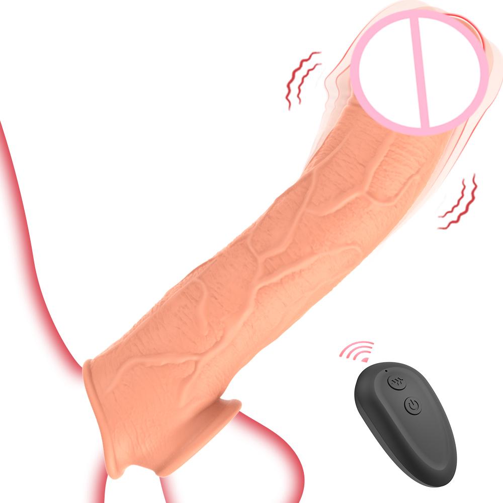 Realistic Dildo Vibrator Anal Dildo with 10 Vibration Modes Remote Control Penis Retractable Vibrator Female Sex Toys