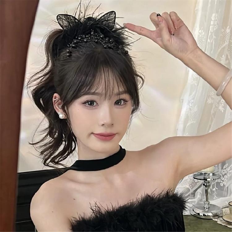 Beach Feather Hair Claw Clip Ponytail Claw Princess Barrettes Hair Adornment