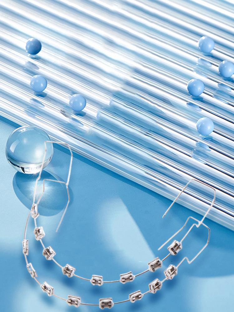 1 Pair Orthodontic Ligature Ties with Storage Box Colored Dental Decor Braces Dental Fashion Decoration for Daily Tooth Protect