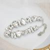 Rhinestone-Necklace Women Girl Geometric Gem Clavicle Chain Birthday Ornament