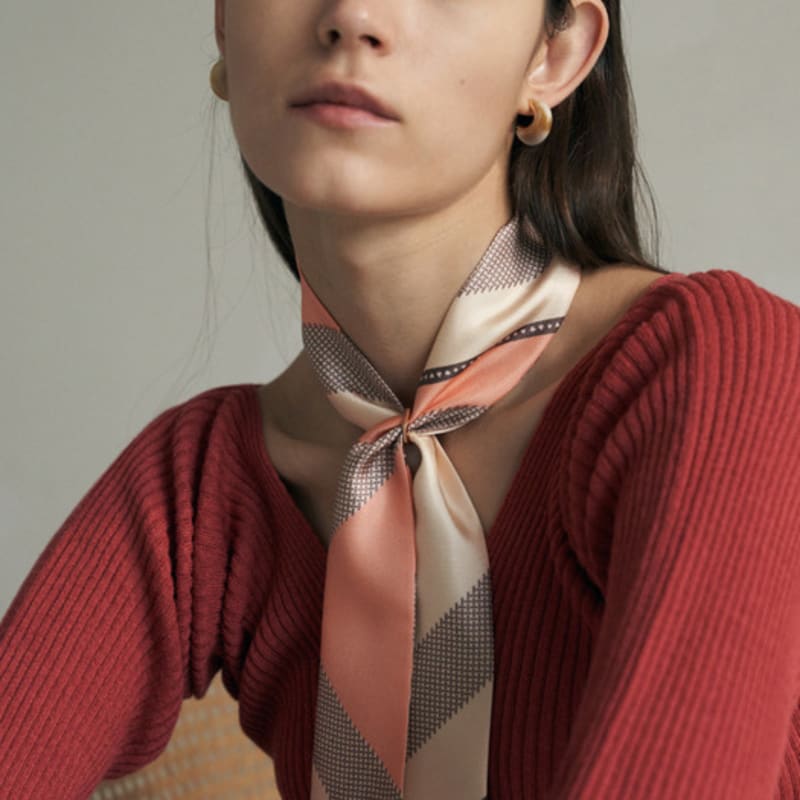 Saint Luxure Two-Tone Silk Twilly Women's Scarf Lining SL20FSTLN