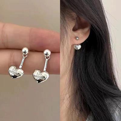 Chic Two-Way Heart Earrings: Niche Design, Elegant and Luxurious