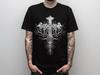 Unisex Gothic Skull Cross Graphic T-Shirt, Y2K Punk Grunge Shirt, Alternative Goth Clothing, Medieval Horror Shirt, Emo Goth Gift For Him