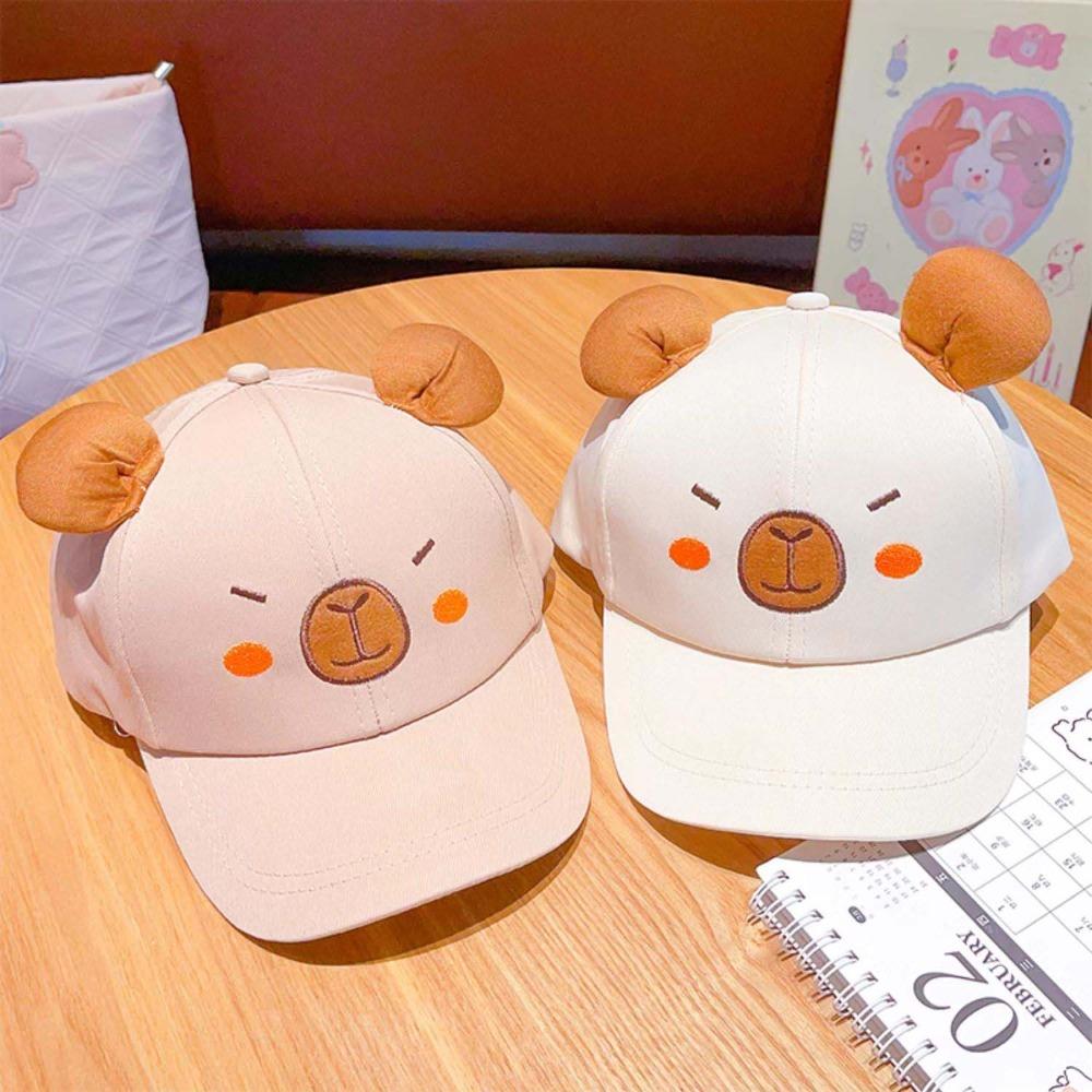 Cotton Capybara Peaked Cap Breathable Baby Sunscreen Hat Children Baseball Hat For Babies Aged 2-5