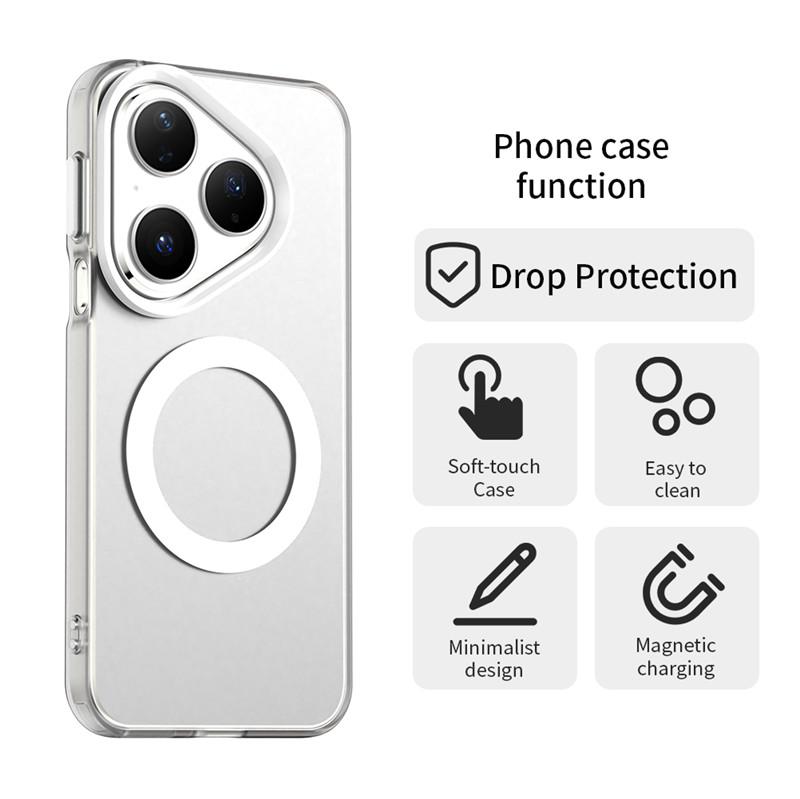 Magnetic For Huawei Pura 80 Case Magsafe Wireless Charging Cover Huawei Pura 80 Pro Plus Pura 80 Ultra Matte PC Protective Cases