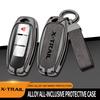 Zinc Alloy Car Key Case Cover For Nissan X-Trail T30 T31 T32 T33 Key Shell Protector Bag With Keychain Interior Accessories
