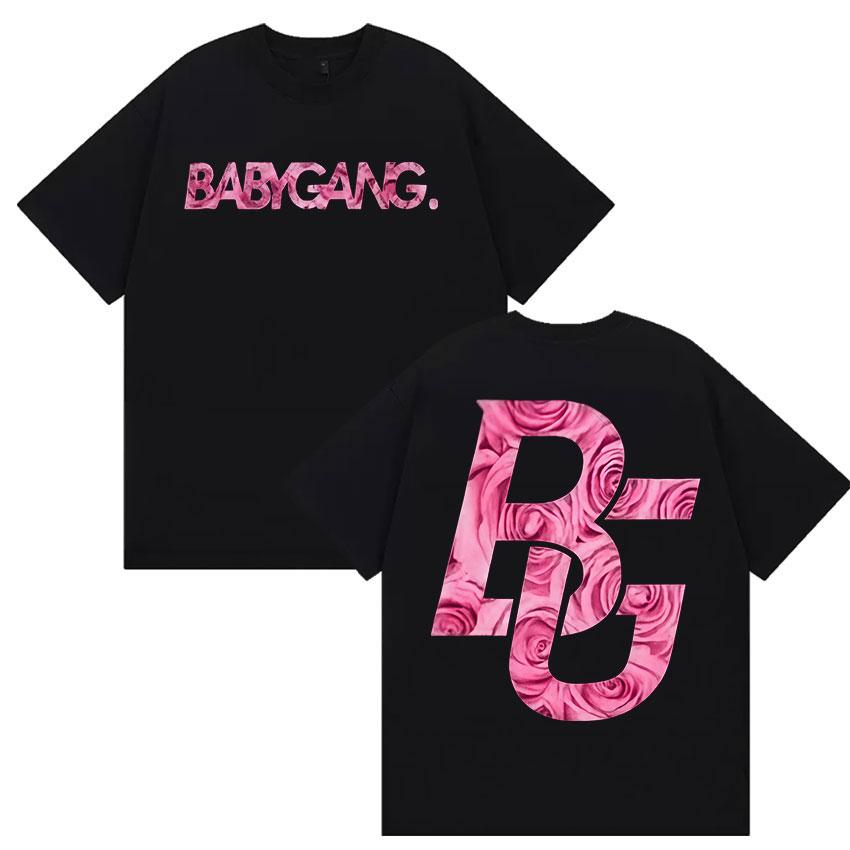 Rapper Baby Gang Album Tour Logo 2025 T Shirt Men Women Vintage High Quality Cotton T-shirt Casual Oversized T-shirt Streetwear