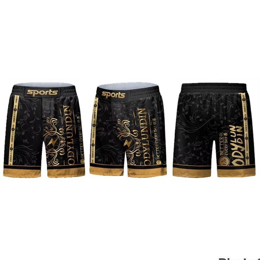 MMA Muay Thai Kickboxing Boxing Shorts Elastic Waist  Unisex Men Women Print Fight UFC Martial Art Fitness Gym Training Sport Workout