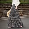 Women's Floral Mesh A-Line Midi Skirt