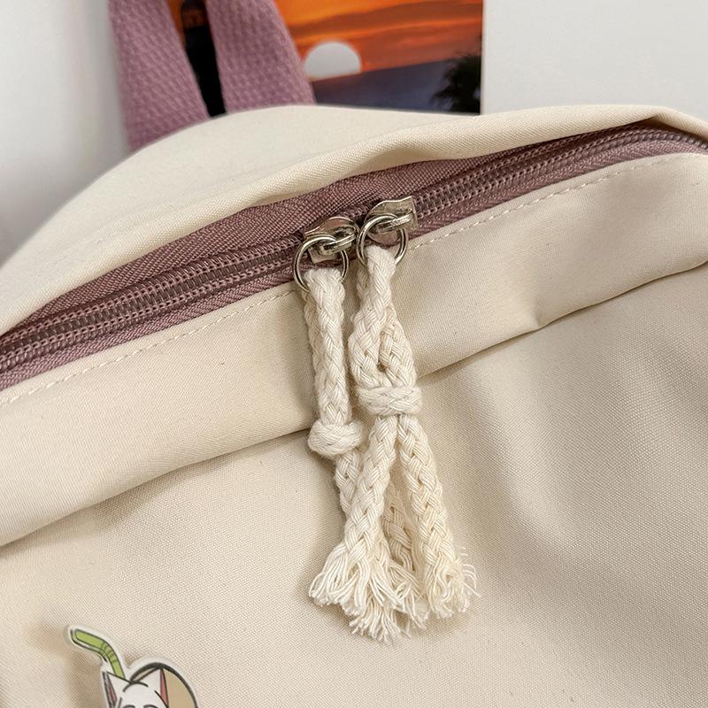 Large Women's Cute Japanese Style Backpack, Korean-Inspired, Versatile for Middle School Students