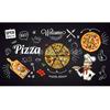 3d Photo Wallpaper Black Hand Painted Pizza Shop Wall Mural Restaurant Menu Dining Room Wall Paper Decor
