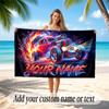 Truck Car Theme Soft Beach Towel Personalized Custom Name Text Towel Portable for Beach Pool Travel