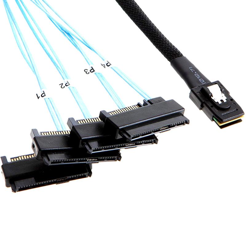 Mini SAS 36P SFF-8087 to SFF-8482 SAS 29+15P SATA Data Transmit Cable Cord Adapter Wire Converter for Server Computer Cable
