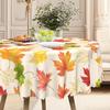1 Rectangle Tablecloth With Colored Maple Leaf Pattern, Machine Washable - Perfect For Fall Thanksgiving
