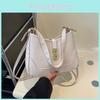 2024 Spring New Simple Commuter Bag Street Fashion Shoulder Bag Pu Material