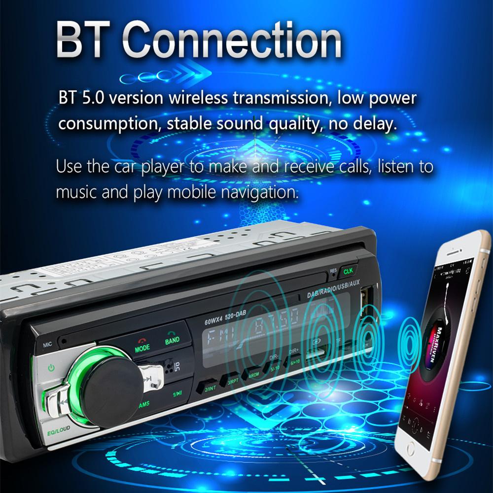DAB FM AM Car Radio Autoradio 1 Din Stereo Audio MP3 Player Support TF Bluetooth