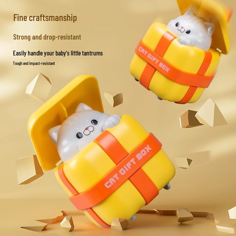 Cartoon Car Cat Educational Crawling Toy for Kids - Ideal Birthday Gift for Kindergarteners