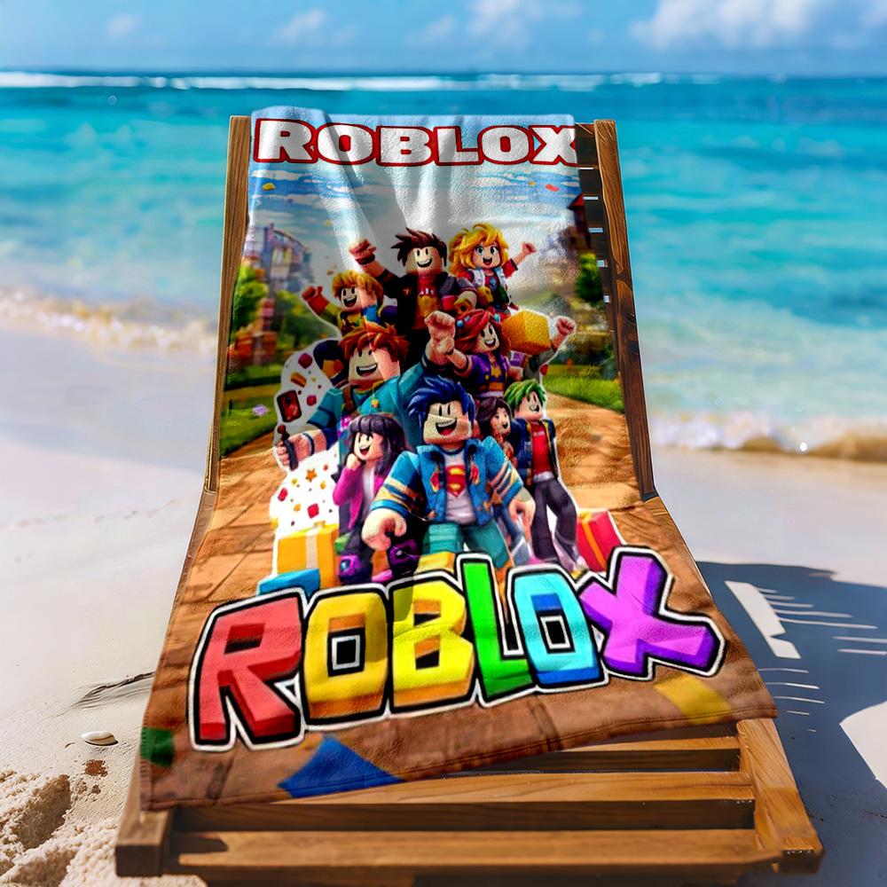 Roblox2 Beach Towel Super Soft & Absorbent Comfortable Lightweight Perfect for Traveling Yoga Camping and Swimming