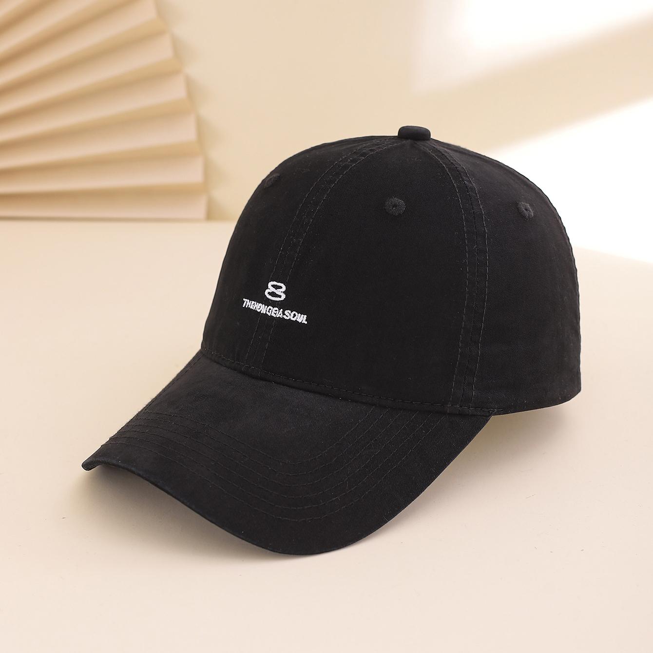 Embroidered alphanumeric 8 fashionable and versatile men s and women s baseball caps for daily outdoor sports, travel and outing One Size