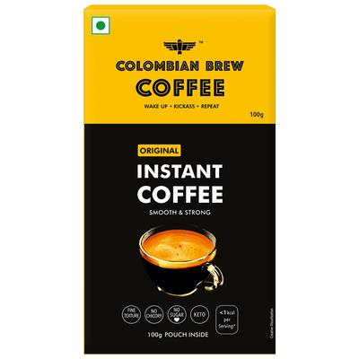 Colombian Brew Original Instant Coffee Powder, Strong 100g Box