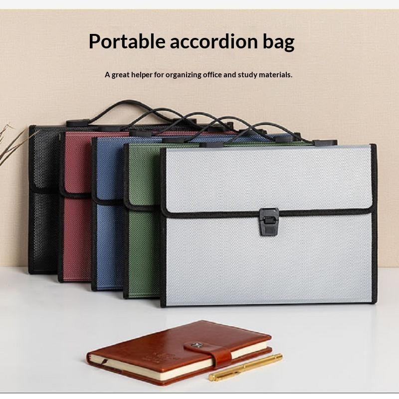 Colorful Expanding File Folder A4 Document Organizer 13 Pockets Portable Paper Storage Holder for Students School Study