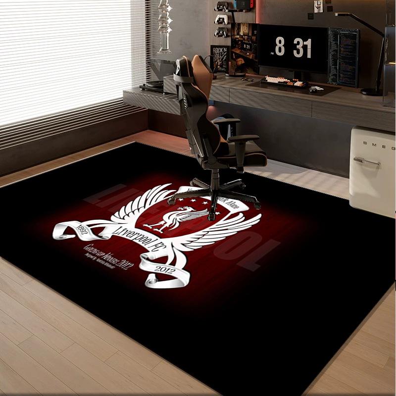 1PC rug Football Liverpool Crest Carpet, Chair Rug,Area Rug for Office Bedroom living rooms bedroom, Doormat decor Christmas fan gifts