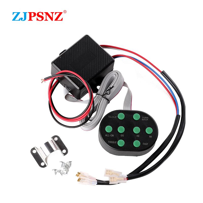 12V 8 Tones Musical Air Horn Electric Snail Horn For Vehicles Motorcycles Car With 8 Sounds Control Box Button Universal