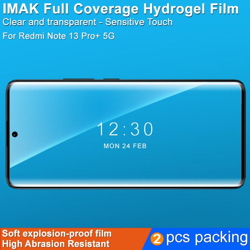 

IMAK 2Pcs/Set Hydrogel Film III for Xiaomi Redmi Note 13 Pro+ 5G Screen Protector HD Clear TPU Screen Film
