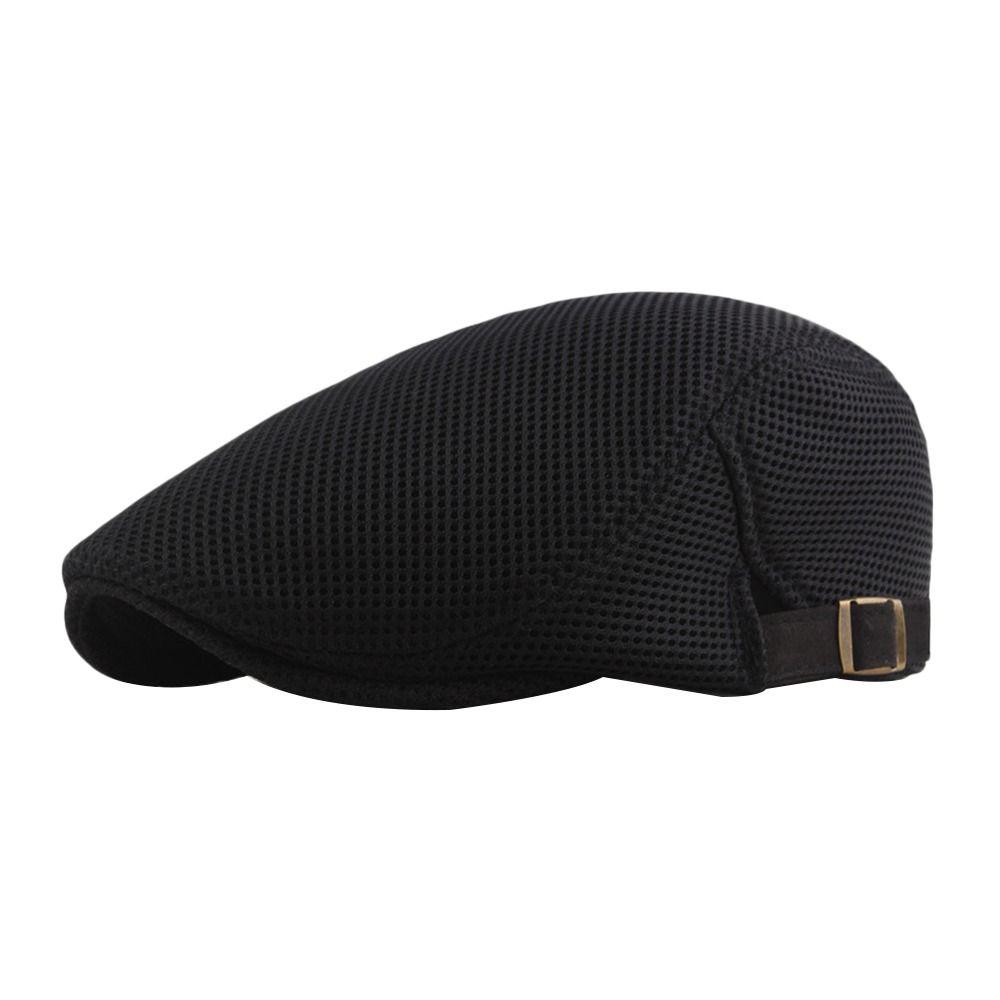 Fashion Breathable Berets Hat Newsboy Style Adjustable Cabbie Flat Cap Summer Casual Peaked Cap
