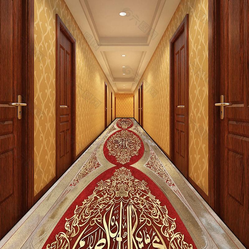 Gorgeous Retro European Decoration Home Carpet Runner Red Long Corridor Rugs Non-slip Stairway Carpets Luxury Doorway Floor Mats