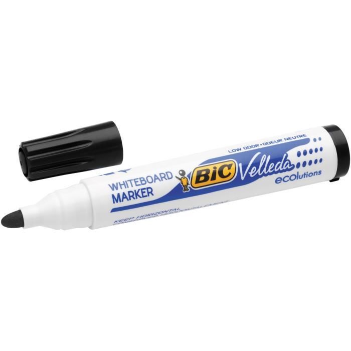 BIC Velleda 1701 ECOlutions Dry Erase Whiteboard Markers with Medium Bullet Tip - Blister Pack of 4